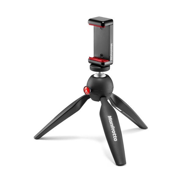 Manfrotto PIXI mini tripod with phone clamp